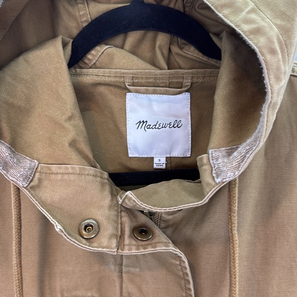 Madewell - women’s Tilden military hooded zip up jacket army green 100% cotton S - Picture 7 of 10
